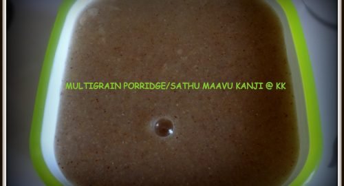 Home-made sathumaavu kanji/multigrain porridge/health drink