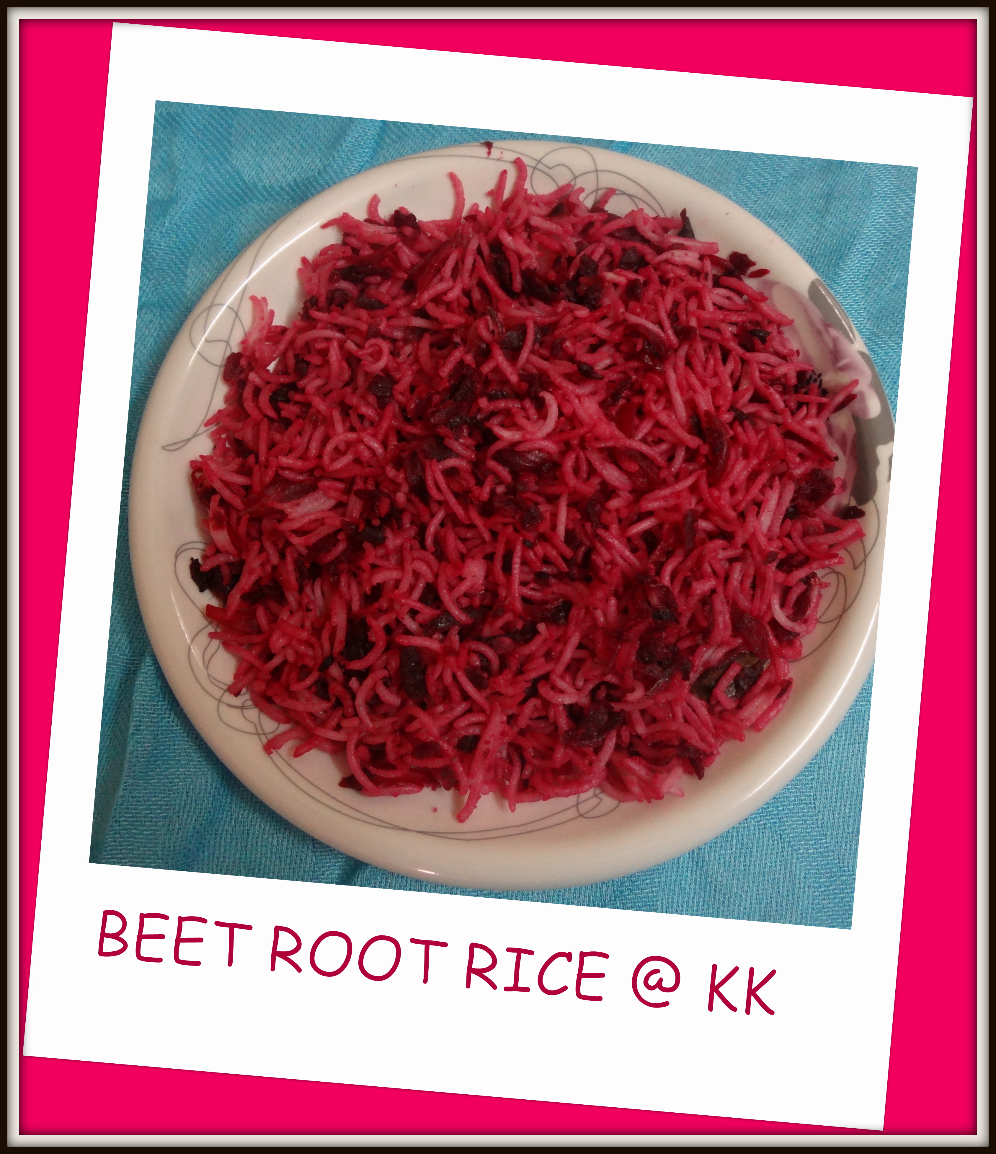 Beet root rice