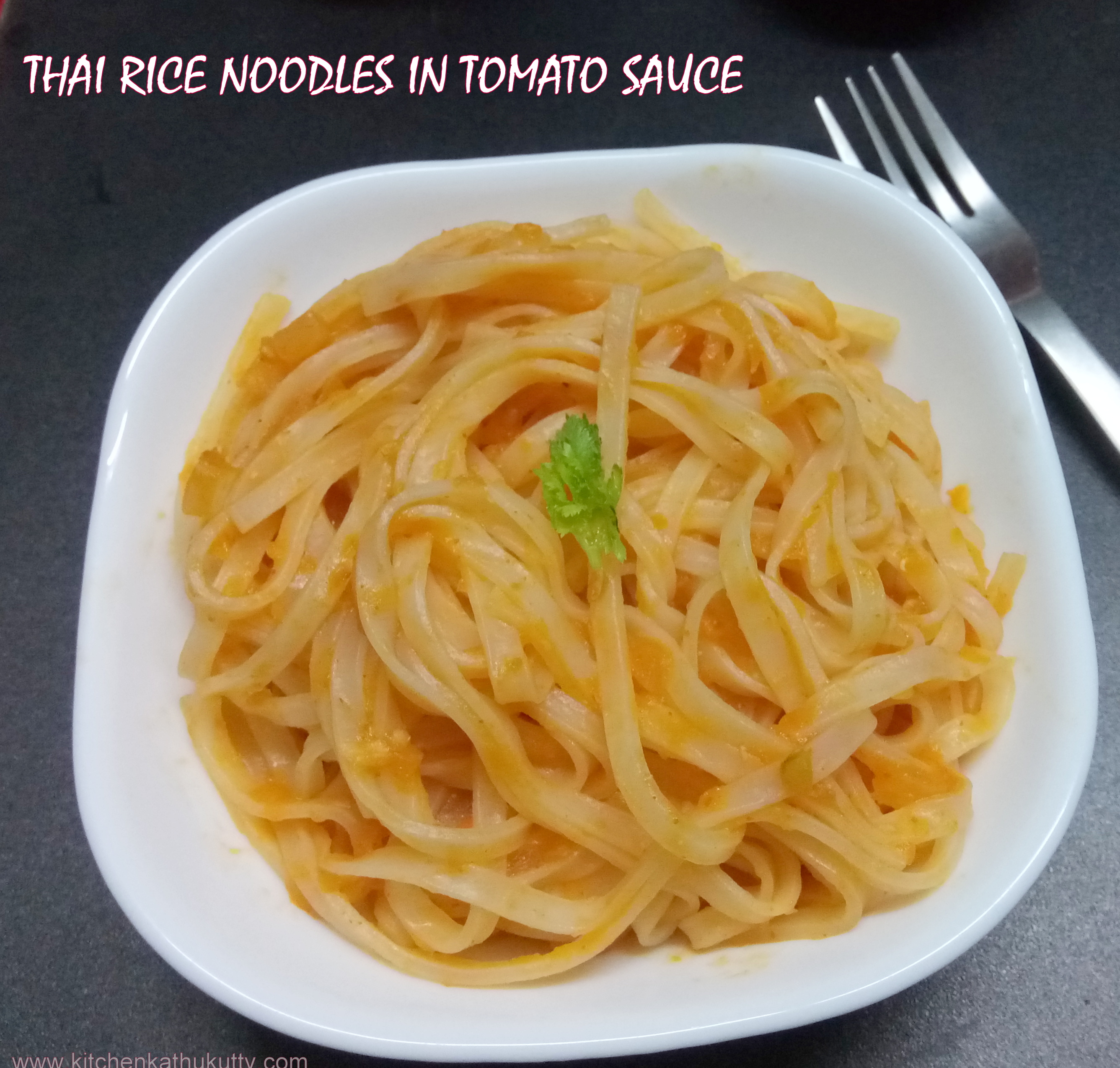 Thai Rice Noodles in Tomato Sauce