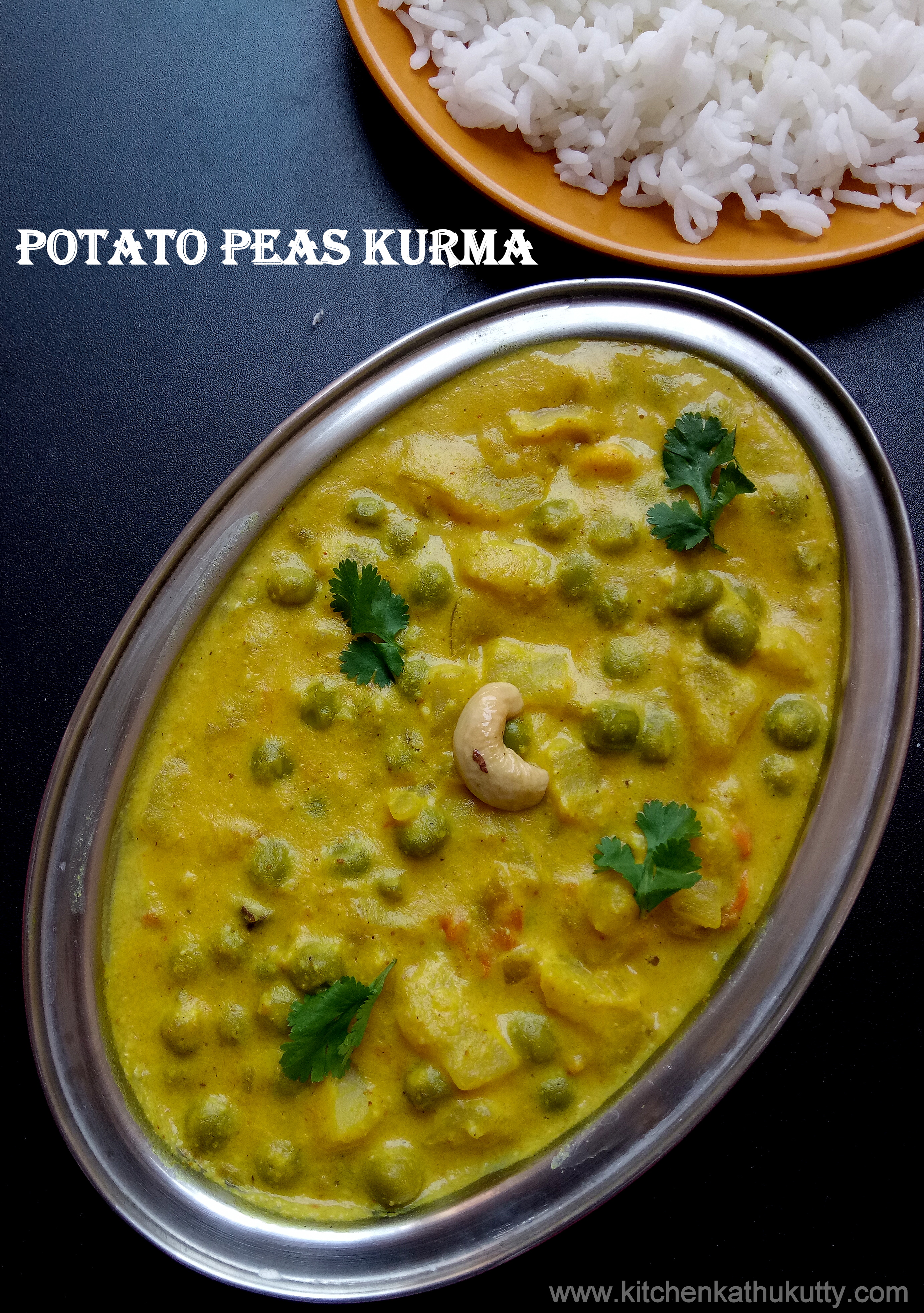 Potato Peas Kurma Recipe|Aloo Matar Kurma Recipe