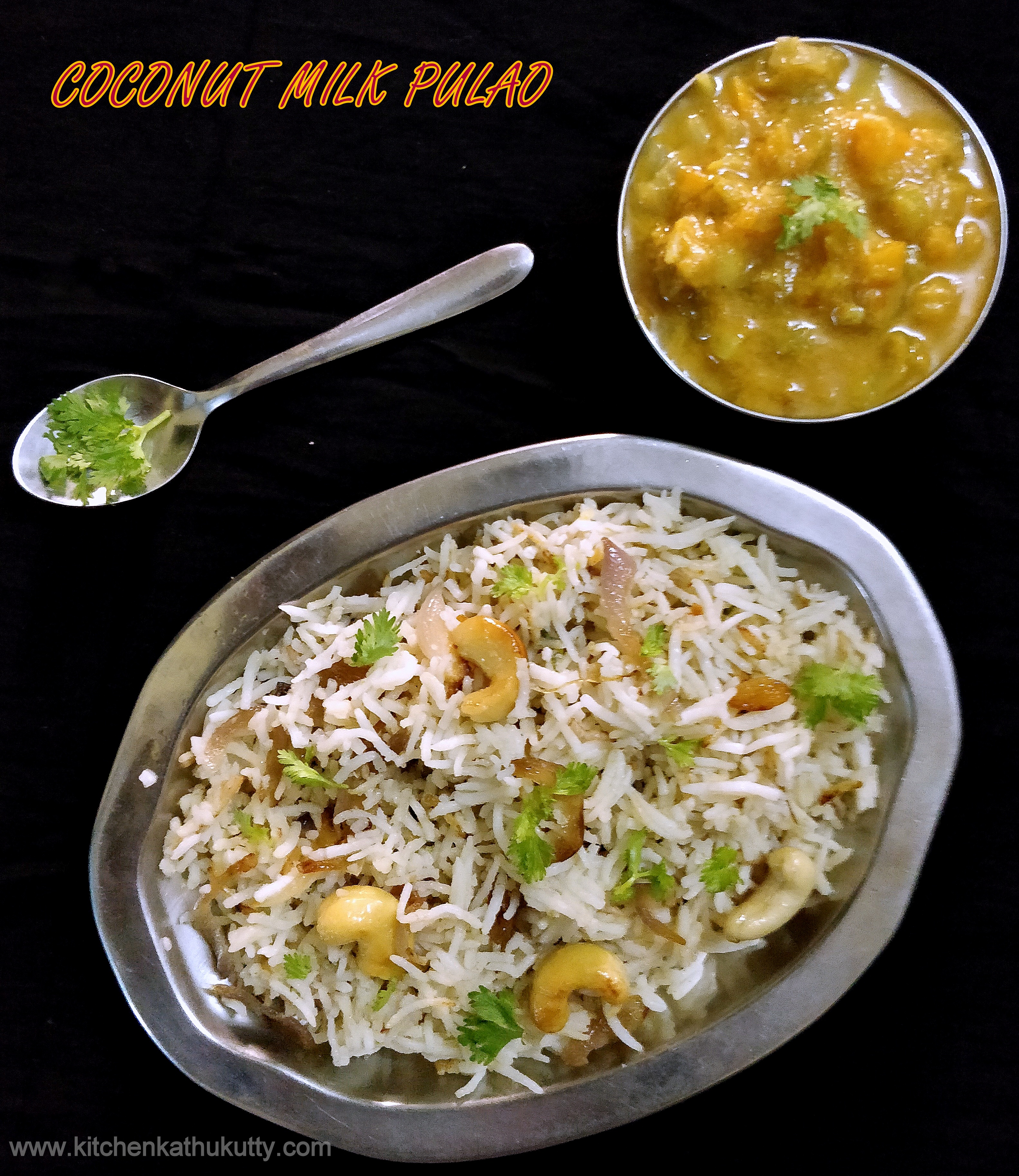 Coconut milk pulao recipe