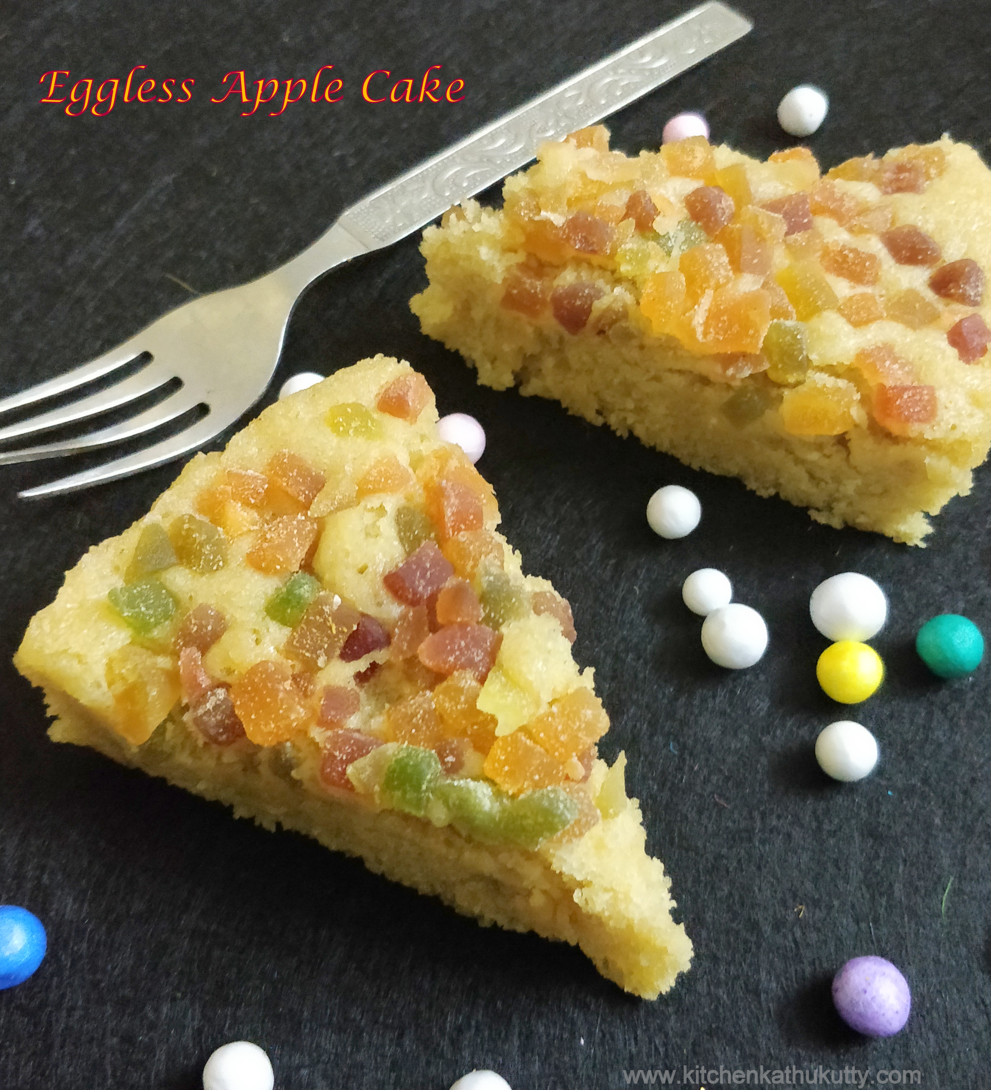 eggless apple sauce cake for toddlers and kids