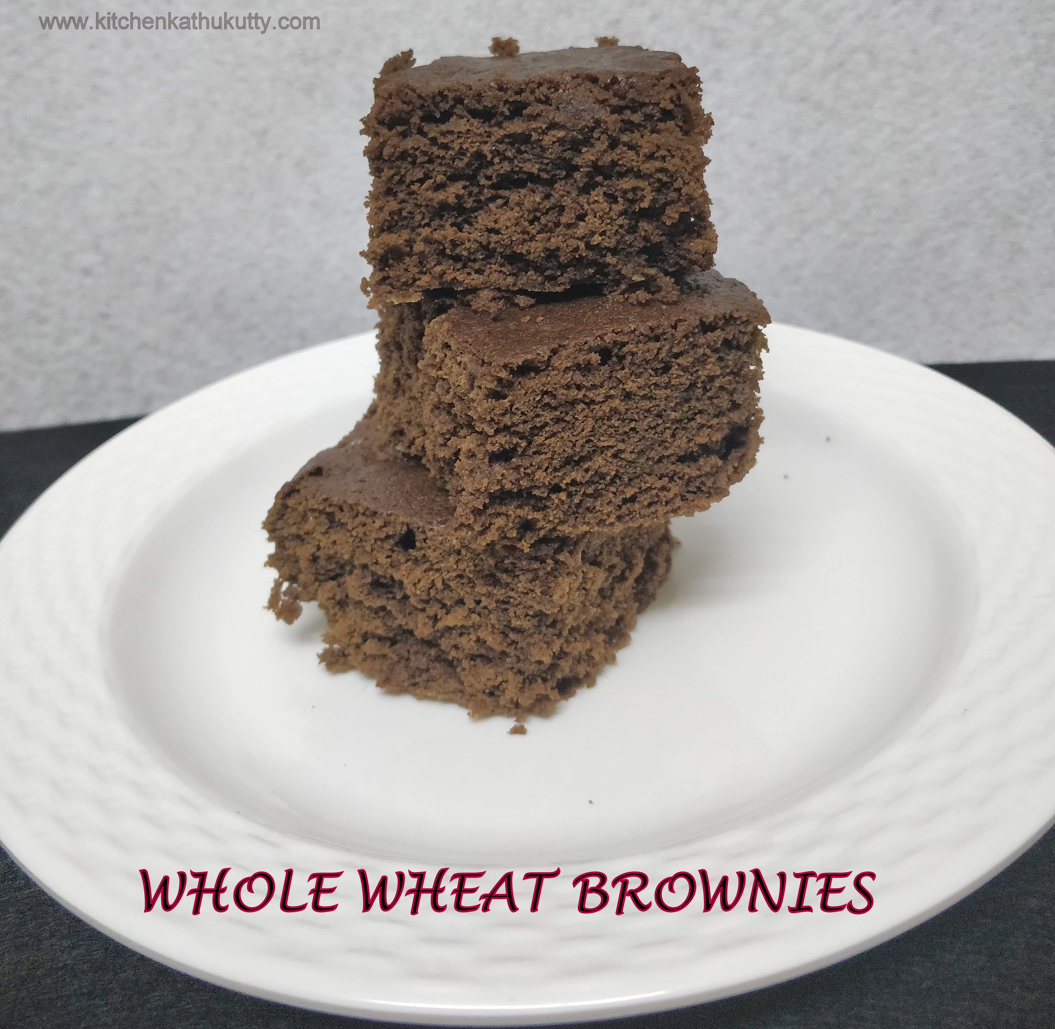 eggless whole wheat brownies
