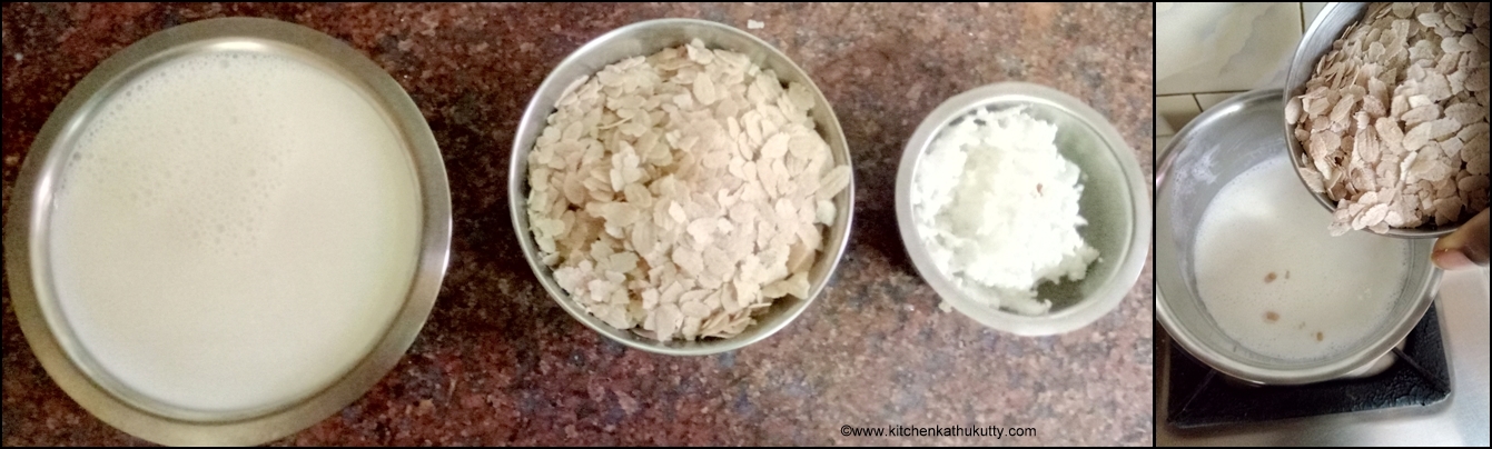 aval paal or milk poha recipe