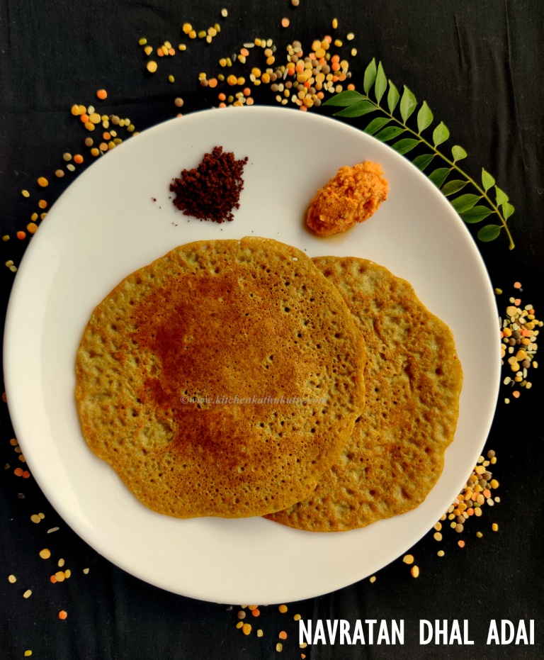 Curry Leaves Navratan Dhal Adai