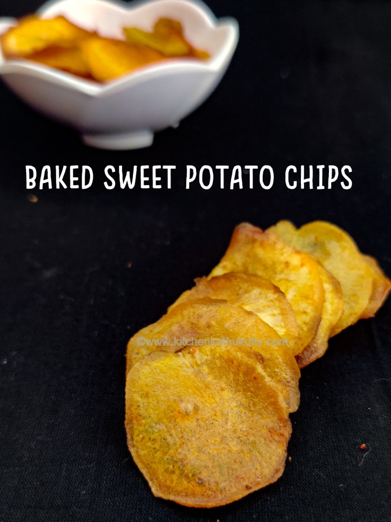 baked sweet potato chipss