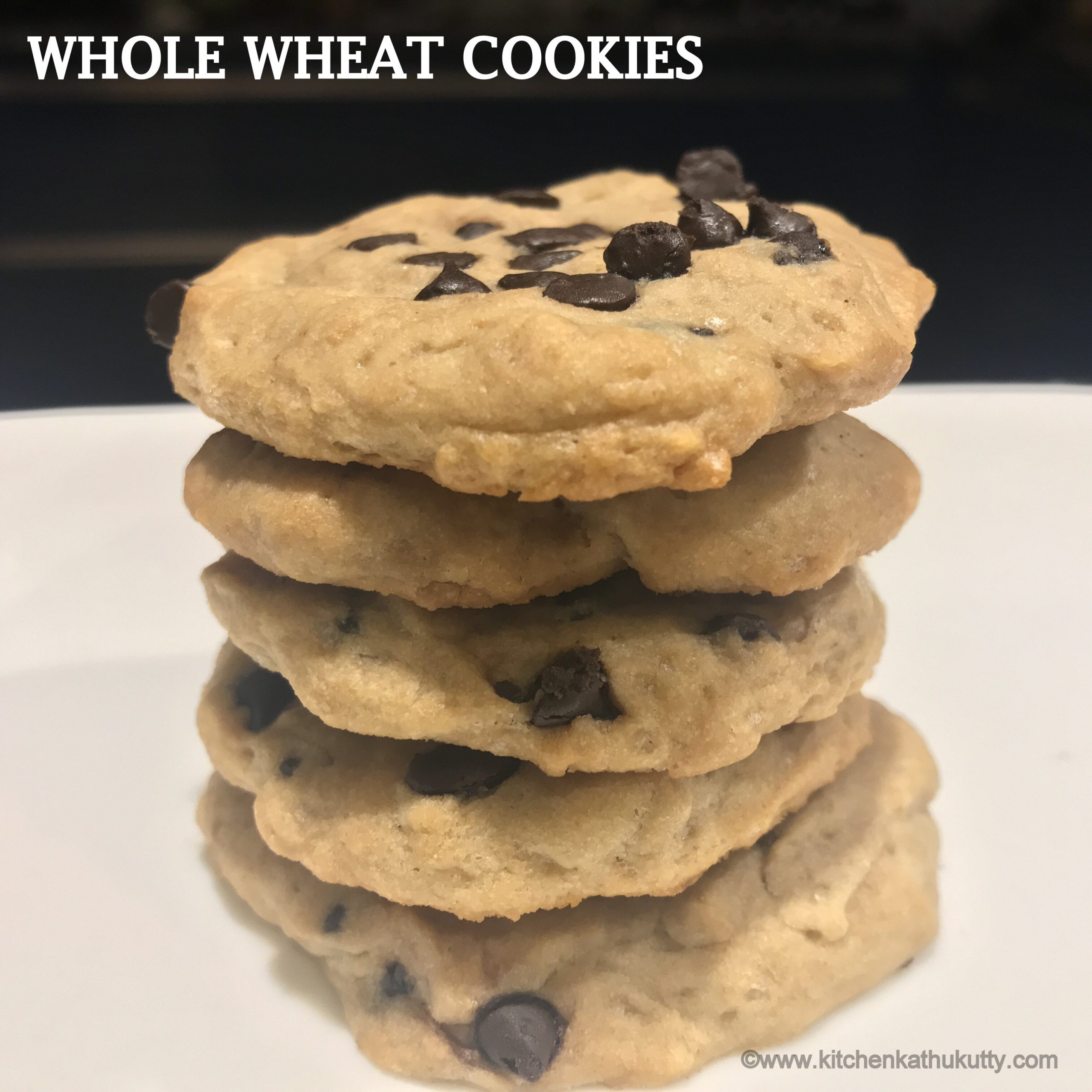 whole wheat choco chip cookies