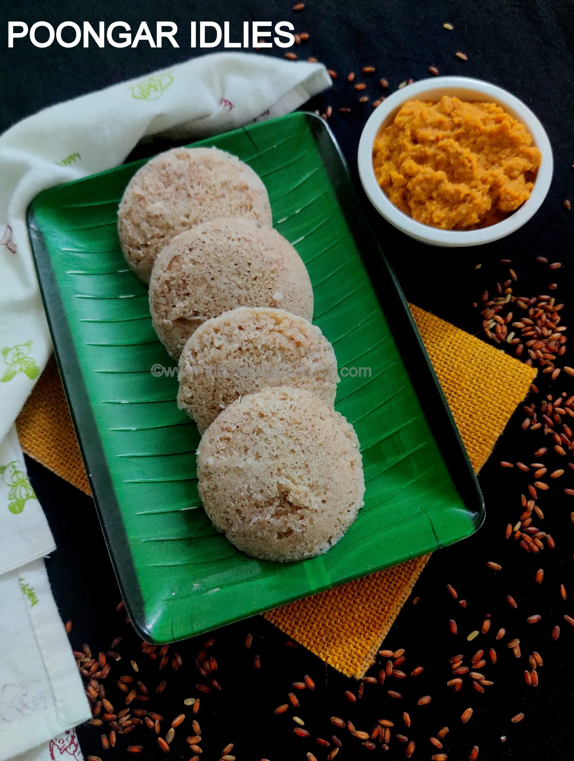 Poongar Rice Idli Recipe