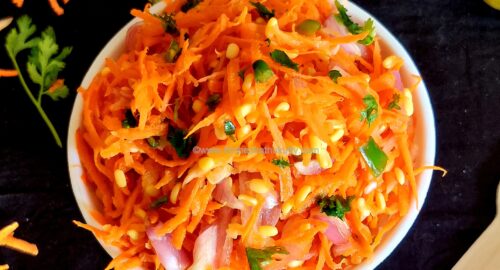 Carrot Kosambari Recipe| Carrot Moong Salad