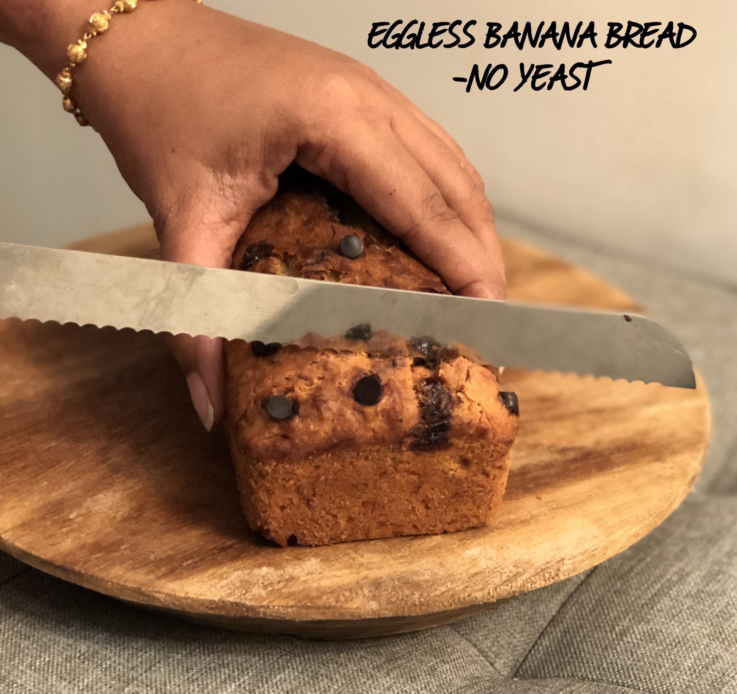 Eggless Banana Bread Recipe-Whole Wheat, No Yeast